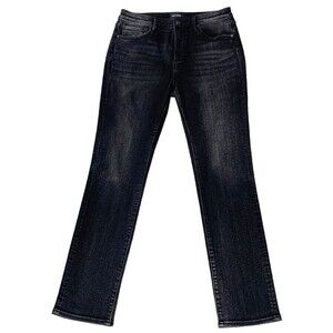 Driftwood Jeans Size 29 x 31 Audrey Black Wash Distressed Stretch Straight Leg